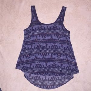 Patterned elephant tank top